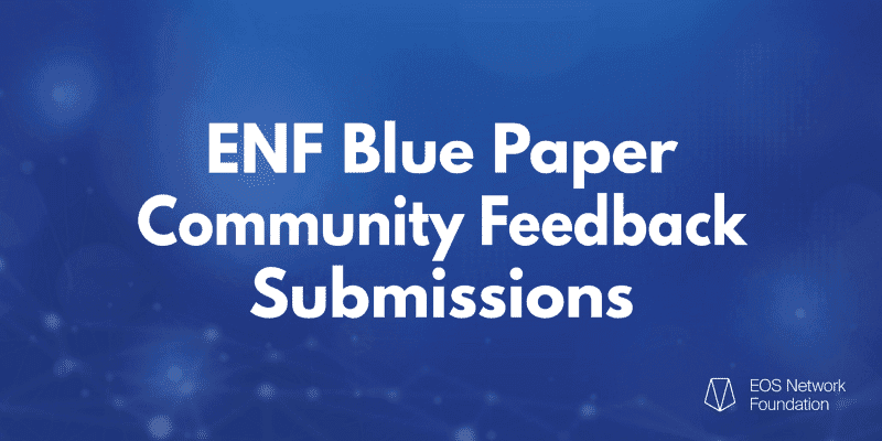 Blue Paper Community Feedback Submissions