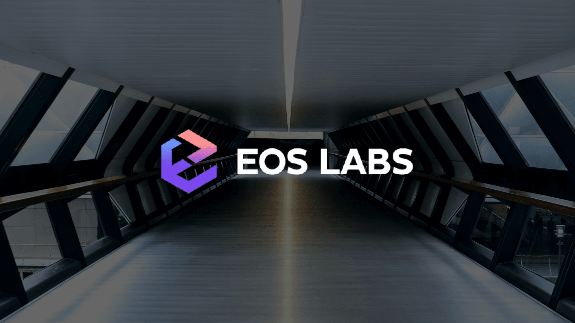 EOS Labs Logo in Tech Hallway