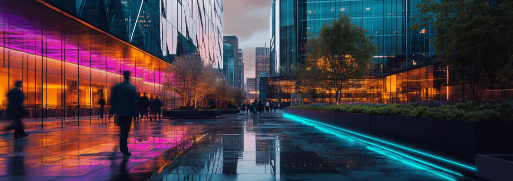financial cityscape