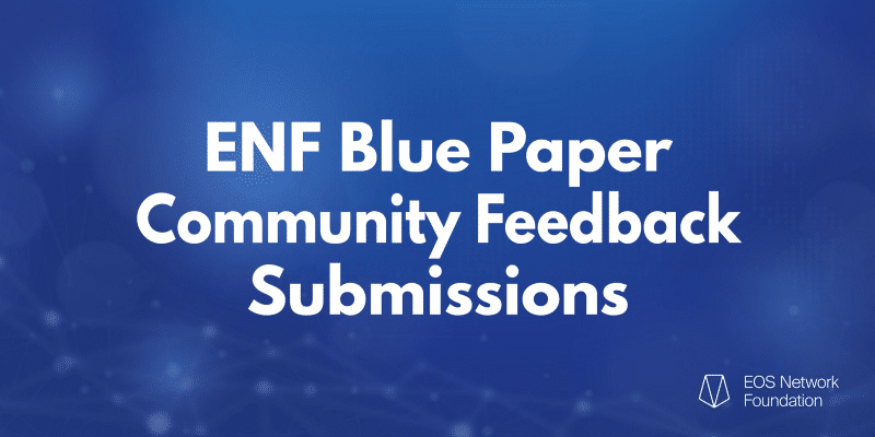 Blue Paper Community Feedback Submissions