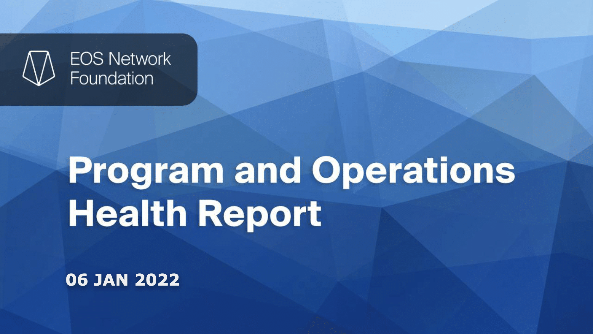 December Program & Operations Health Report