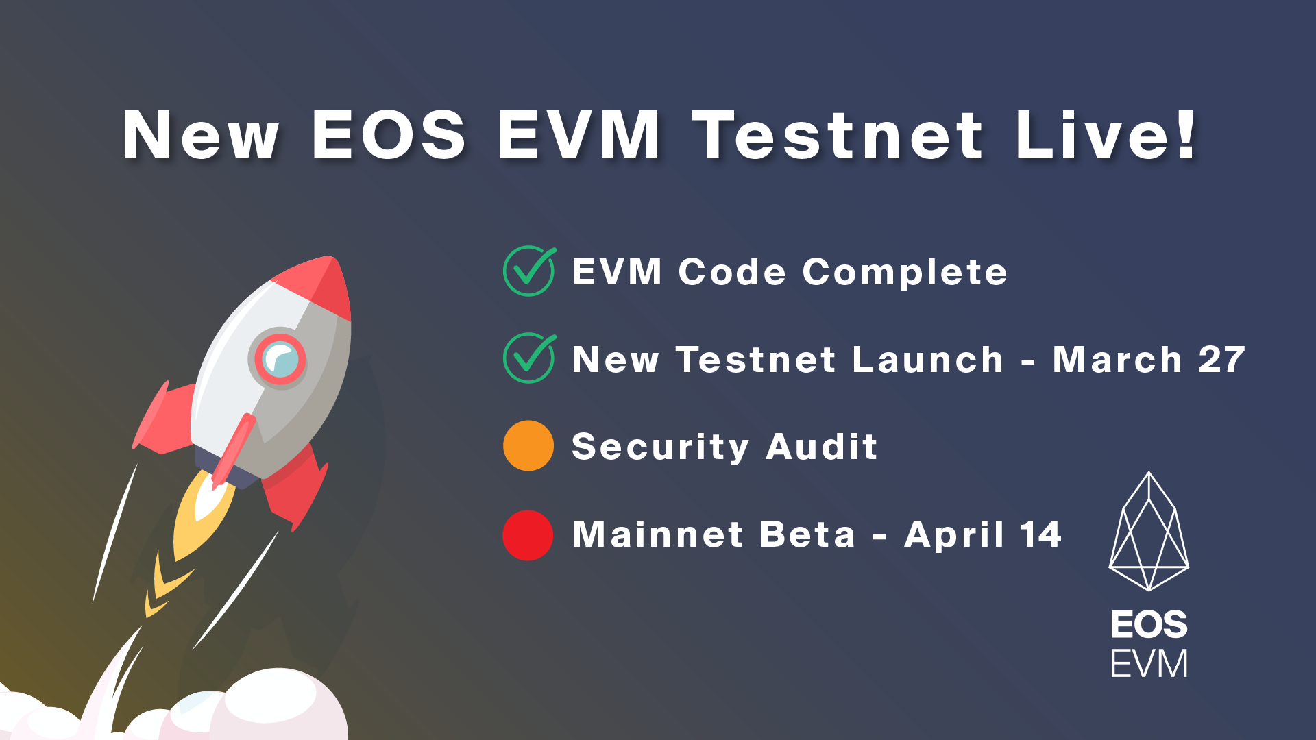 EOS EVM Testnet Live