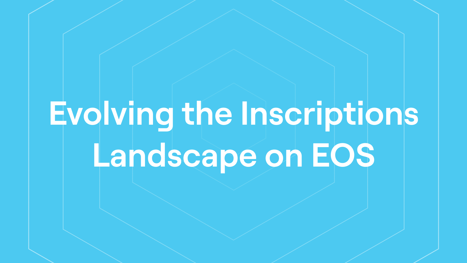 Evolving the Inscriptions Landscape on EOS